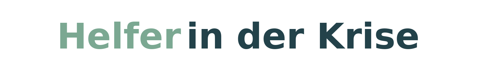 Helfer in der Krise